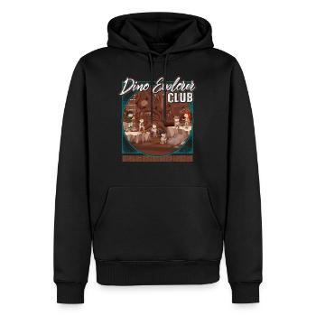 Chemise de paléontologie, Dino Explorer Club Tee, cadeau - Sweat à capuche Premium bio Homme - noir - Devant - Nico (187cm)