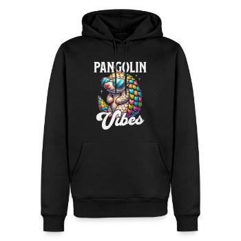 Pangolin Vibes Naturschützer Schuppentier Fan - Männer Premium Bio Hoodie - Schwarz - Vorne - Nico (187cm)