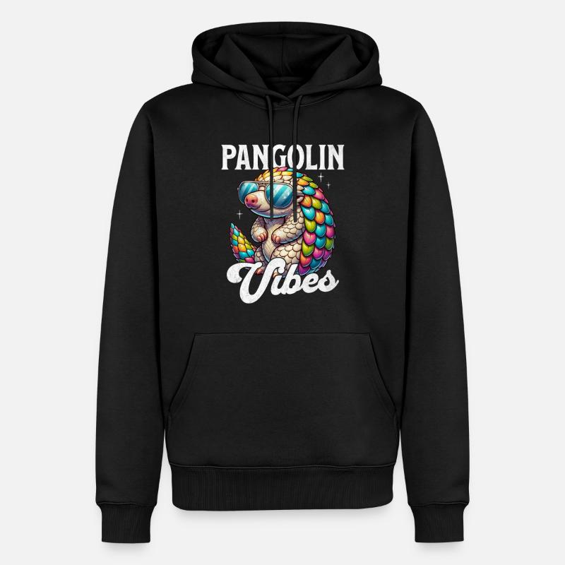 Pangolin Vibes Conservationniste Pangolin Fan - Sweat à capuche Premium bio Homme - noir