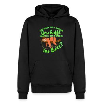 Abitur Geschafft Kann ich wieder ins Bett Lustige - Männer Premium Bio Hoodie - Schwarz - Vorne - Nico (187cm)