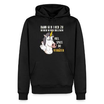 Kollege Dann Geh doch zu deinen Neuen Kollegen - Männer Premium Bio Hoodie - Schwarz - Vorne - Nico (187cm)