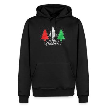 Weihnachtshemd, Frohe Weihnachten Metallic-Akzente - Männer Premium Bio Hoodie - Schwarz - Vorne - Nico (187cm)