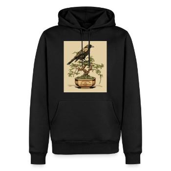 Japanische Kunst Japanischer Holzschnitt Kunstdruck Bonsai - Männer Premium Bio Hoodie - Schwarz - Vorne - Nico (187cm)