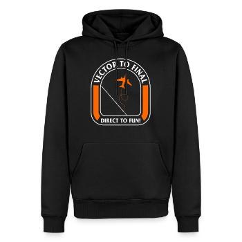 Pilotenhemd, Vektoren zum Finale direkt zum Spaß - Männer Premium Bio Hoodie - Schwarz - Vorne - Nico (187cm)