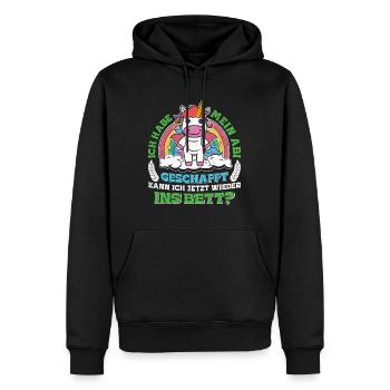 Abiturient Habe Mein Abi Geschafft Abschluss - Männer Premium Bio Hoodie - Schwarz - Vorne - Nico (187cm)