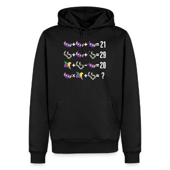 Mathe-Shirt, Mathe-Reihenfolge der Operation Mardi Gras - Männer Premium Bio Hoodie - Schwarz - Vorne - Nico (187cm)
