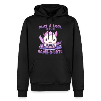 Axolotl T mignon pour les joueurs | Kawaii Stuff - Sweat à capuche Premium bio Homme - noir - Devant - Nico (187cm)