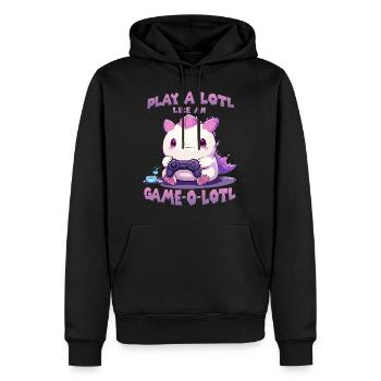 Gamer Axolotl mignon anime Axolotl T pour gaming - Sweat à capuche Premium bio Homme - noir - Devant - Nico (187cm)