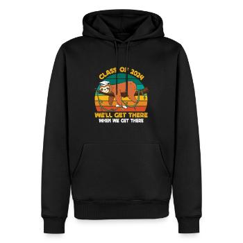 Abiturienten Class of 2024 We'll Get There Lustig - Männer Premium Bio Hoodie - Schwarz - Vorne - Nico (187cm)