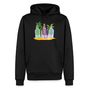 Krankenschwester Hemd, Sonnenuntergang Entspannung Ocean Breeze Tiki - Männer Premium Bio Hoodie - Schwarz - Vorne - Nico (187cm)
