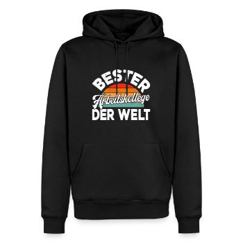 Bürokollege BESTER Arbeitskollege der Welt - Männer Premium Bio Hoodie - Schwarz - Vorne - Nico (187cm)