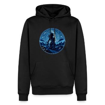 Chemise de nuit étoilée pour l’autonomisation des femmes - Sweat à capuche Premium bio Homme - noir - Devant - Nico (187cm)