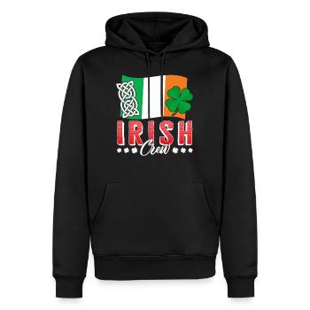 St. Patrick's Day Shirt, Irish Crew Irland Flagge - Männer Premium Bio Hoodie - Schwarz - Vorne - Nico (187cm)