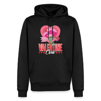 Valentinstag-Hemd, Valentinstag Crew Herzpfeil - Männer Premium Bio Hoodie - Schwarz - Vorne - Nico (187cm)