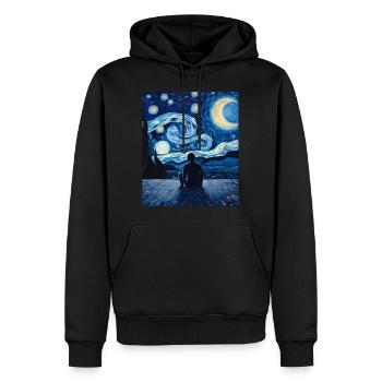 ALS Awareness Sternenhemd Resilient Sky - Männer Premium Bio Hoodie - Schwarz - Vorne - Nico (187cm)