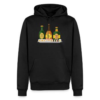 Chemise d’infirmière, Dragon Spicy Tuna California Roll - Sweat à capuche Premium bio Homme - noir - Devant - Nico (187cm)