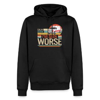 EMS EMT Shirt, Beruhige dich, ich habe schon schlimmeres T-Shirt gesehen, - Männer Premium Bio Hoodie - Schwarz - Vorne - Nico (187cm)