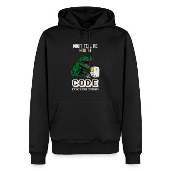 No, you can't pet my bulldog - Men’s Premium Organic Hoodie - black - Front - Nico (187cm)