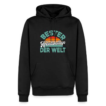 Bürokollege BESTER Arbeitskollege der Welt - Männer Premium Bio Hoodie - Schwarz - Vorne - Nico (187cm)