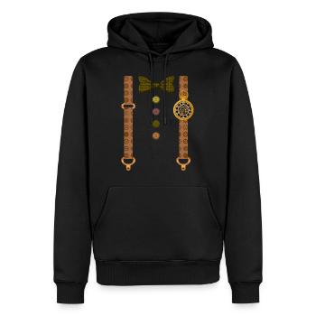 Science chemise, bretelles Tee, cadeau pour la Science - Sweat à capuche Premium bio Homme - noir - Devant - Nico (187cm)