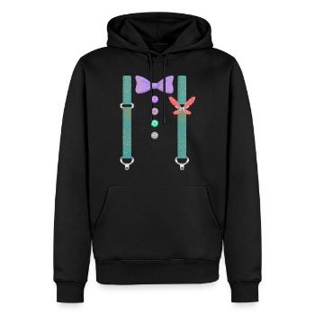 Chemise enchantée, bretelles Tee, cadeau pour - Sweat à capuche Premium bio Homme - noir - Devant - Nico (187cm)