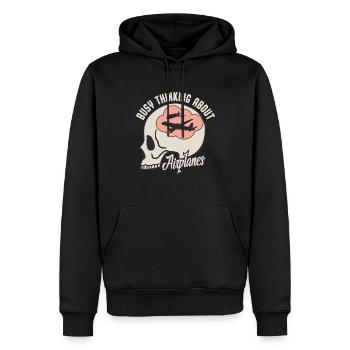 Flugzeugliebhaber Flugzeuge Luftfahrt Geek - Männer Premium Bio Hoodie - Schwarz - Vorne - Nico (187cm)