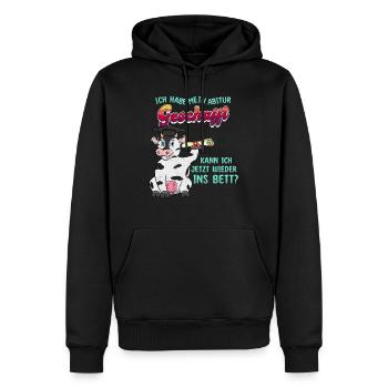 Abitur Geschafft Kann ich wieder ins Bett Lustige - Männer Premium Bio Hoodie - Schwarz - Vorne - Nico (187cm)
