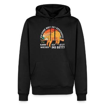 Abiturienten Abi Geschafft Abitur Lustiges - Männer Premium Bio Hoodie - Schwarz - Vorne - Nico (187cm)