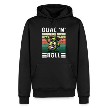 Guac 'N' Roll Rocker Guacamole Vegan Avocat - Sweat à capuche Premium bio Homme - noir - Devant - Nico (187cm)