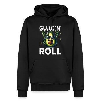 Guac 'N' Roll Rocker Guacamole Vegan Avocat - Sweat à capuche Premium bio Homme - noir - Devant - Nico (187cm)