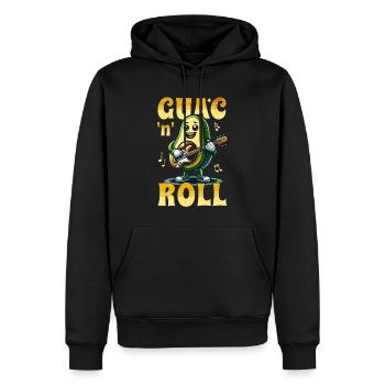 Guac 'N' Roll Rocker Guacamole Vegan Avocat - Sweat à capuche Premium bio Homme - noir - Devant - Nico (187cm)