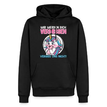 Arbeitskollegen Wir Werden Dich Vermissen - Männer Premium Bio Hoodie - Schwarz - Vorne - Nico (187cm)