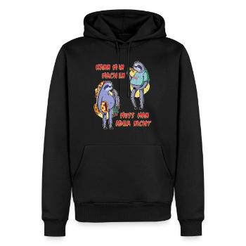 Faule Kollegen Kann man Machen Muss man aber Nicht - Männer Premium Bio Hoodie - Schwarz - Vorne - Nico (187cm)
