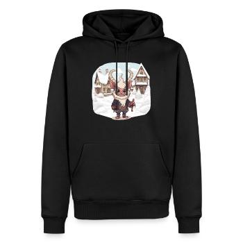 Kawaii Krampus Perchtenmaske Kawaii Krampus - Männer Premium Bio Hoodie - Schwarz - Vorne - Nico (187cm)