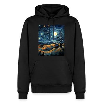Halloween-Sternennachthemd Spooky Sky Art T-Shirt - Männer Premium Bio Hoodie - Schwarz - Vorne - Nico (187cm)