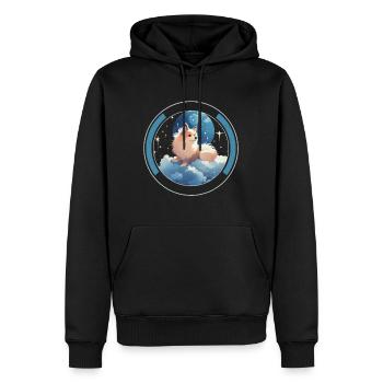 Chien Cloud Fluff Stars Toilettage Dreamy Pet Care T - Sweat à capuche Premium bio Homme - noir - Devant - Nico (187cm)