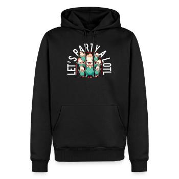Axolotl Chemise Enfant Chemise De Fête Axolotl Jeu de mots Animal - Sweat à capuche Premium bio Homme - noir - Devant - Nico (187cm)