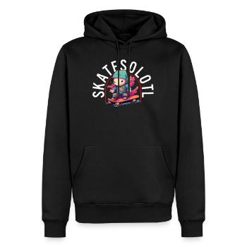 Axolotl Chemise Enfants Chemise De Patinage Axolotl Jeu de mots - Sweat à capuche Premium bio Homme - noir - Devant - Nico (187cm)