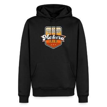 MATURA 2024 Mit Abstand die Besten Maturanten - Männer Premium Bio Hoodie - Schwarz - Vorne - Nico (187cm)