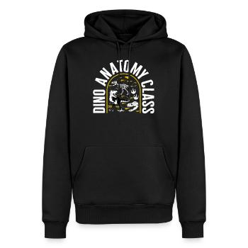 Paleontology Shirt, Anatomy Class Tee, Gift For - Men’s Premium Organic Hoodie - black - Front - Nico (187cm)