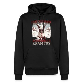 Krampus Maske | Krampus Kostüm | Germanisches - Männer Premium Bio Hoodie - Schwarz - Vorne - Nico (187cm)