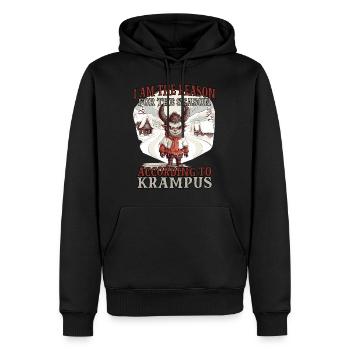 Merry Krampus | Kramperl | Krampus Weihnachtsmann - Männer Premium Bio Hoodie - Schwarz - Vorne - Nico (187cm)
