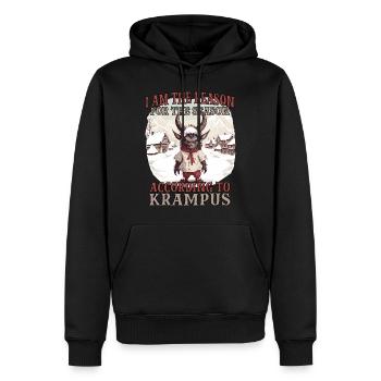 Der Krampus Kommt | Kramperl | Krampus Kostüm - Männer Premium Bio Hoodie - Schwarz - Vorne - Nico (187cm)