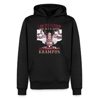 Krampus T Dämonischer Weihnachtsmann Kramperl - Männer Premium Bio Hoodie - Schwarz - Vorne - Nico (187cm)