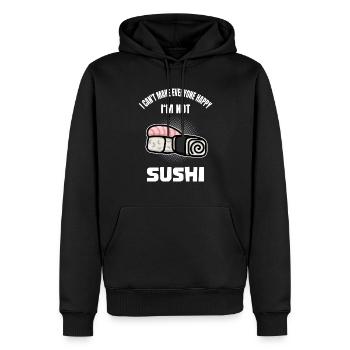 Drôle d’amant de Sushin disant de la nourriture japonaise - Sweat à capuche Premium bio Homme - noir - Devant - Nico (187cm)