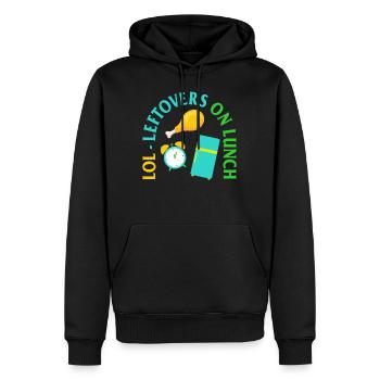Thanksgiving-Shirt, LOL-Reste auf Mittags-T-Shirt, - Männer Premium Bio Hoodie - Schwarz - Vorne - Nico (187cm)