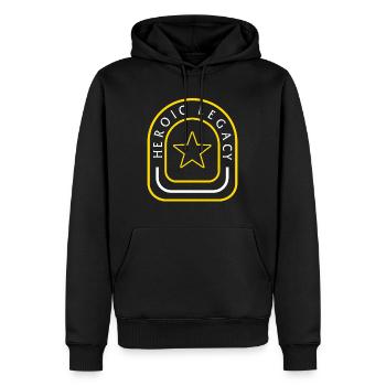 Veteranenhemd, Heroic Legacy T-Shirt, Geschenk für - Männer Premium Bio Hoodie - Schwarz - Vorne - Nico (187cm)