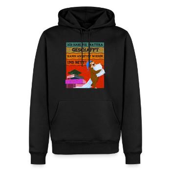Maturanten Habe die Matura Geschafft Lustiges - Männer Premium Bio Hoodie - Schwarz - Vorne - Nico (187cm)