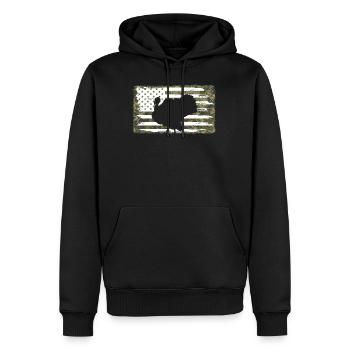 Chemise de Thanksgiving, Turquie Camo US Amérique drapeau - Sweat à capuche Premium bio Homme - noir - Devant - Nico (187cm)