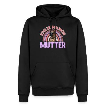 Belgischer Schäferhund STOLZE MALINOIS MAMA MUTTER - Männer Premium Bio Hoodie - Schwarz - Vorne - Nico (187cm)
